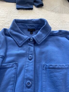 Talbots Royal Blue Button-Front Collared Jacket